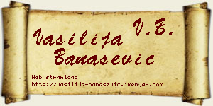 Vasilija Banašević vizit kartica